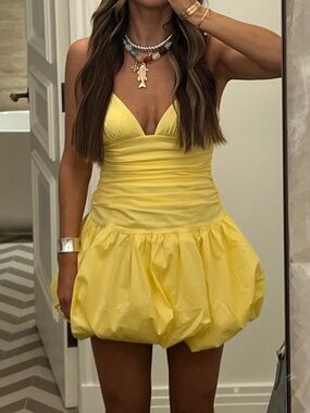 More to Come Yellow Bubble Dress
